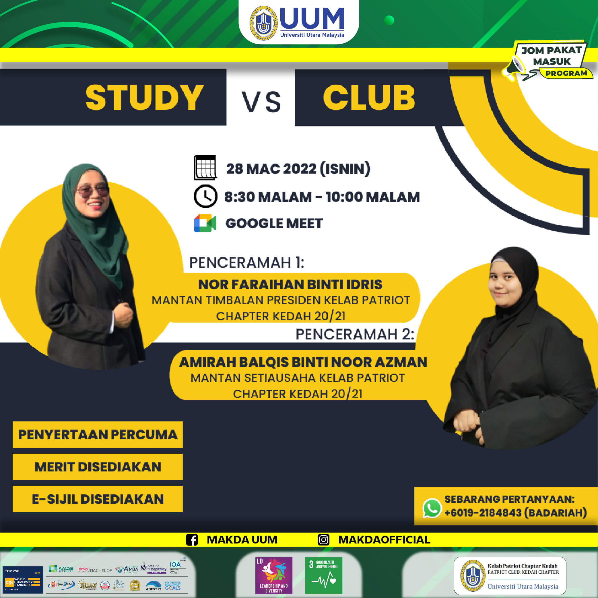 13. Poster Study vs Club