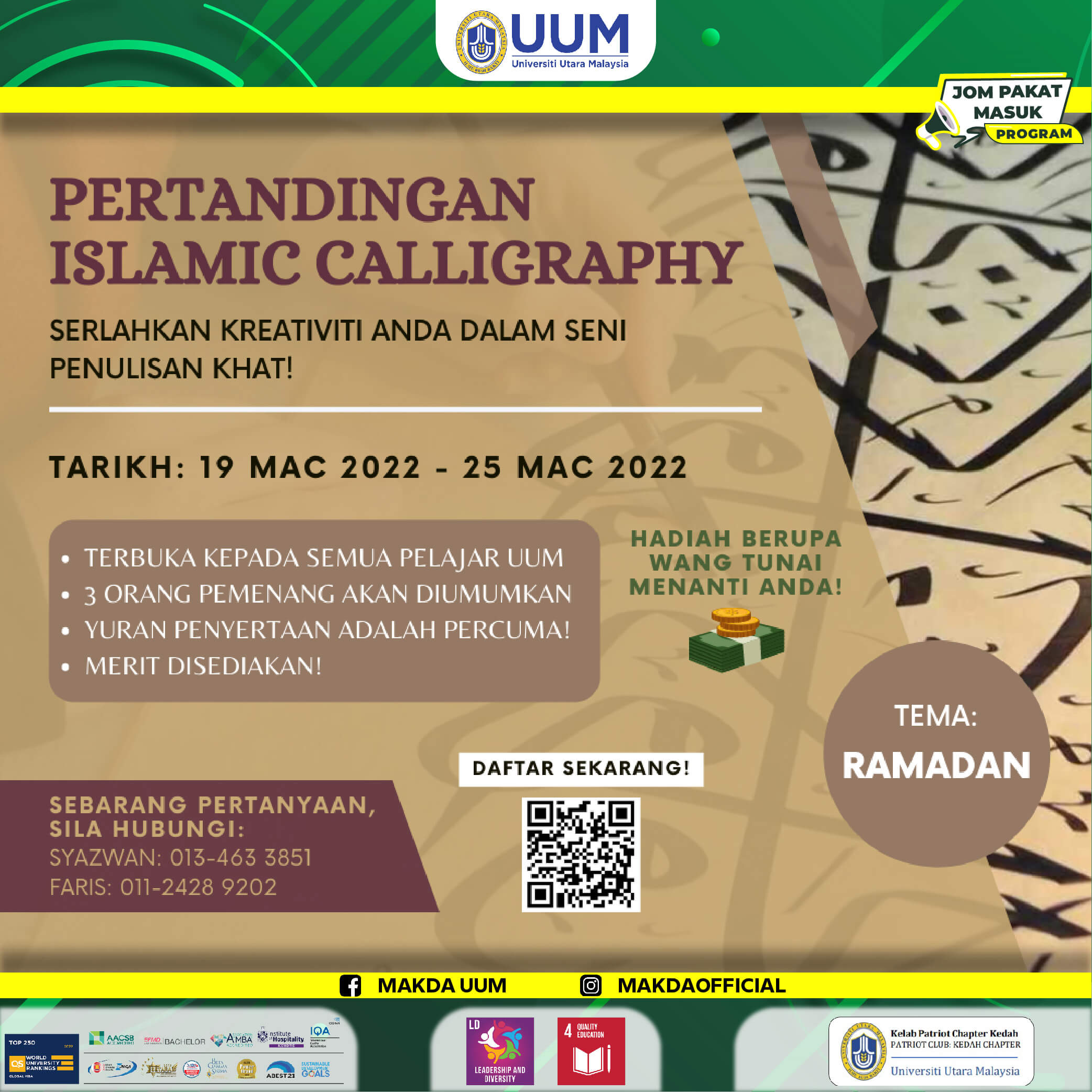 23. Poster Program ISLAMIC CALLIGRAPHY
