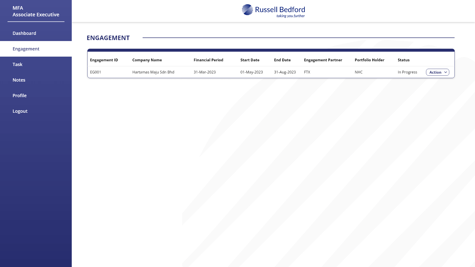 8. Engement Page - Member (Audit Assistant)